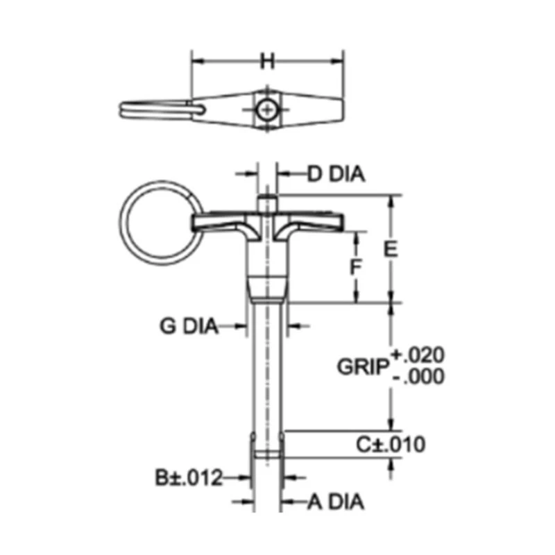 T handle ball lock pin 1 T handle ball lock pin 1